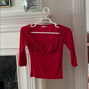 Red cute stretchy top Reformation